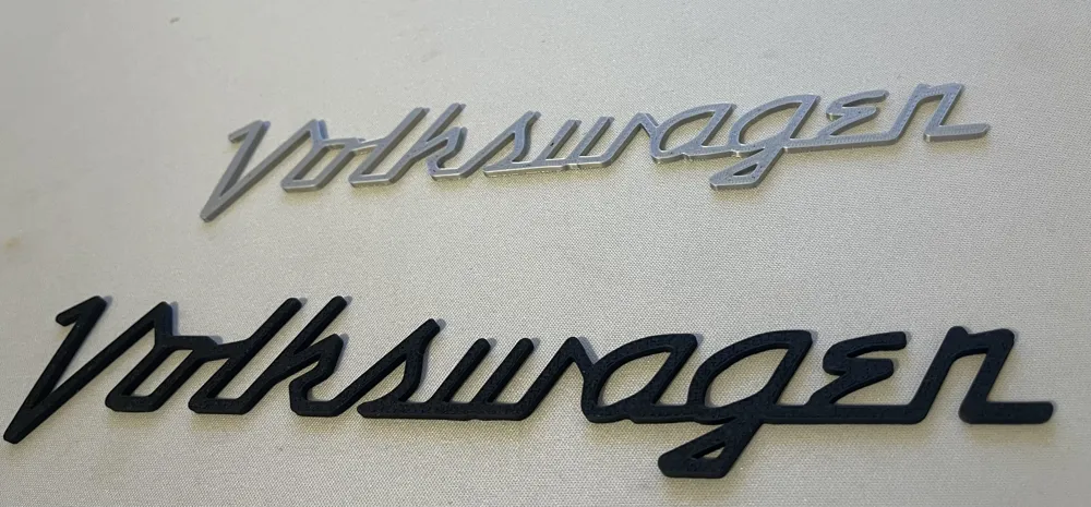 Volkswagen Lettering Cursive Volkswagen Vintage Script/Letter - Free 3D Print Model - MakerWorld
