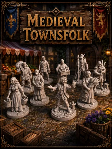 Figura decorativa: Medieval Townsfolk – City Dwellers Miniatures — vista de referencia 2