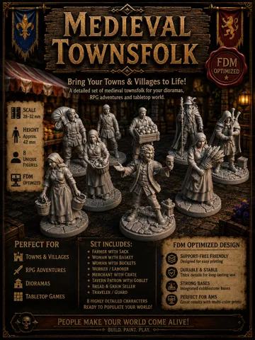 Figura decorativa: Medieval Townsfolk – City Dwellers Miniatures — vista de referencia 4