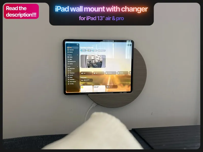 iPad 13" air/pro wall mount with changer