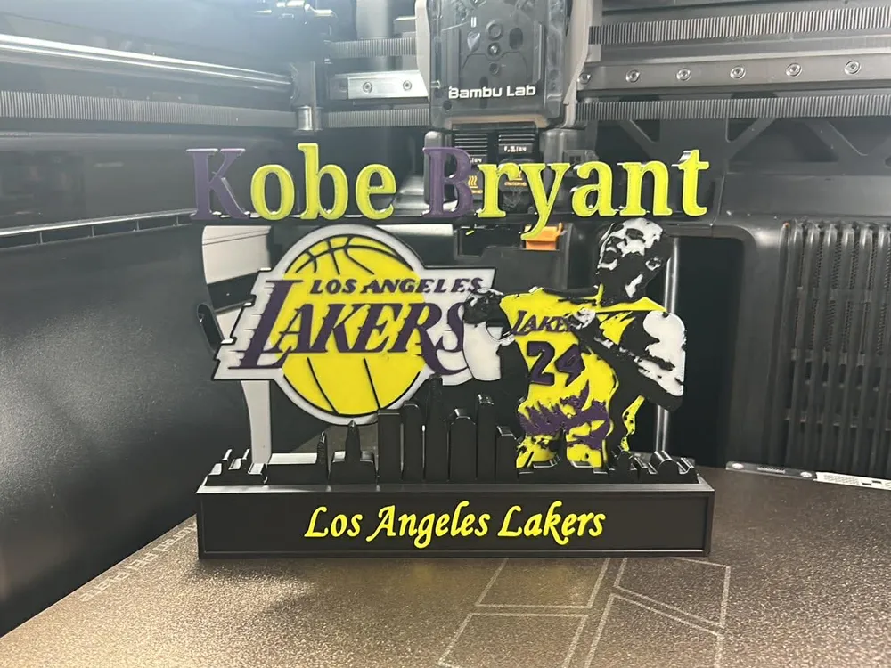 NBA L.A. lakers Kobe Bryant Display! - Free 3D Print Model - MakerWorld