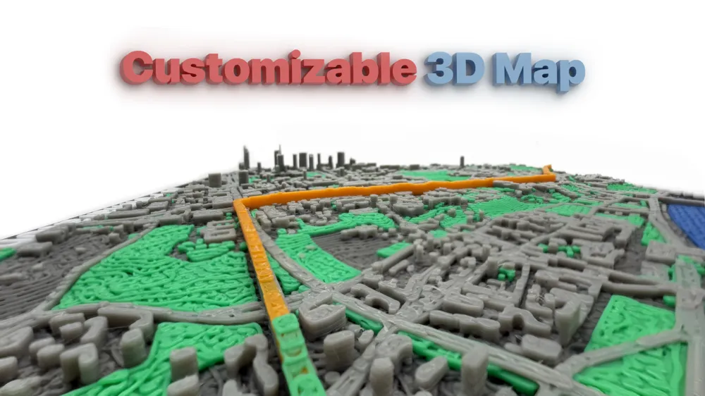 Your GPX Tracks into 3D Printed Maps - Free 3D Print Model - MakerWorld