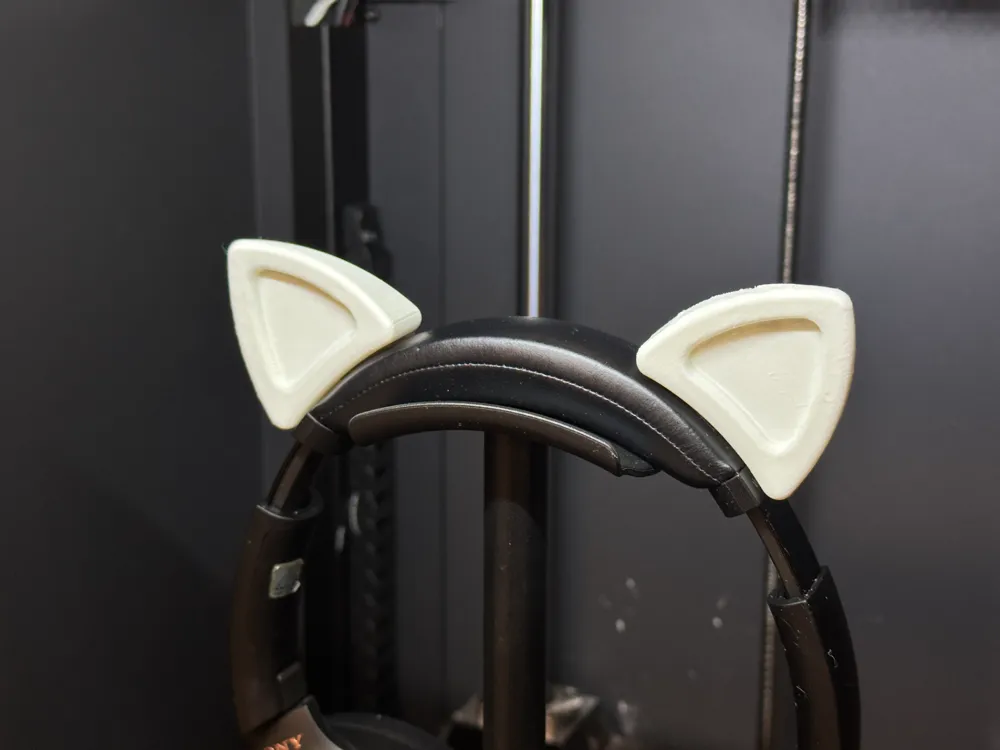 Cat ear accessory that fits various headphones (attached with nano ...