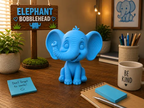 Estante o repisa: Elephant Bobblehead — referencia de MakerWorld
