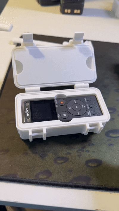 Clip & Hook Carry Box for Sony ICD-UX570 Recorderr