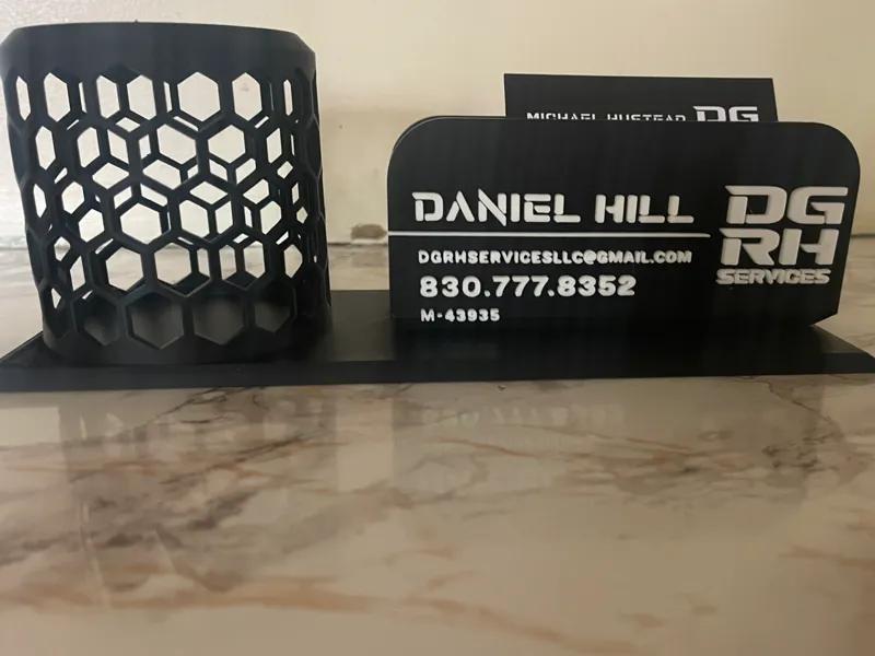 DGRH Desk top business card Holder with basket