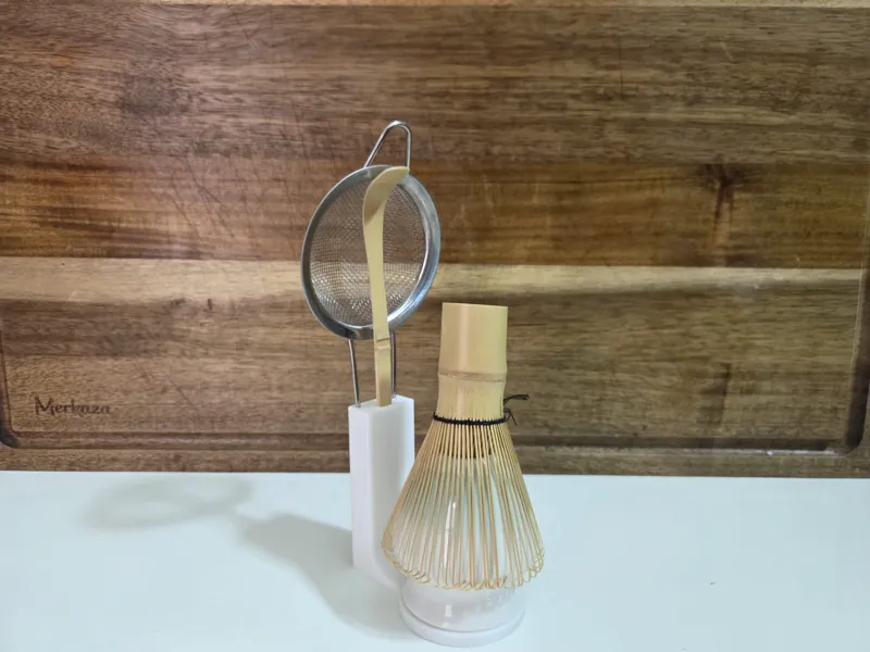 Matcha set holder (Whisk Spoon and Sieve)