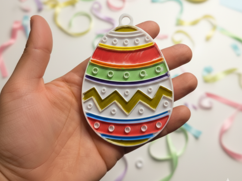 Colorable Easter Egg Ornaments - Kids DIY Craft