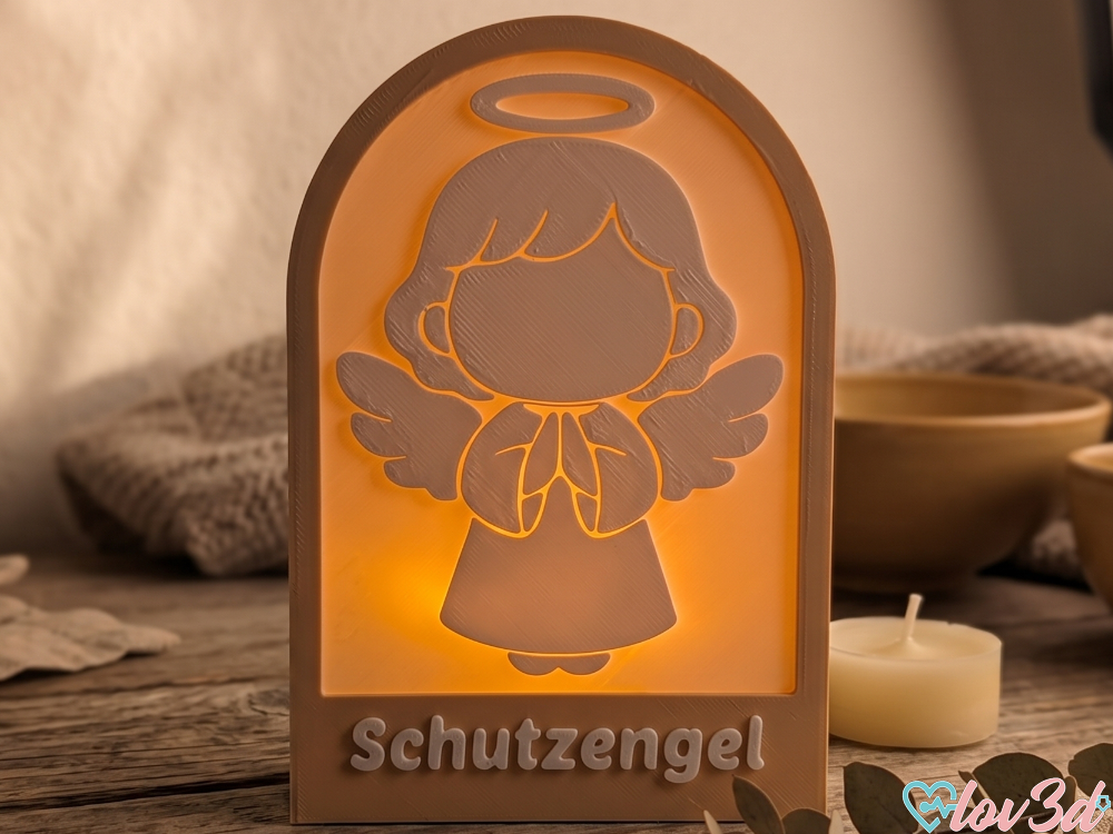 Guardian Angel Tealight Holder 3D model