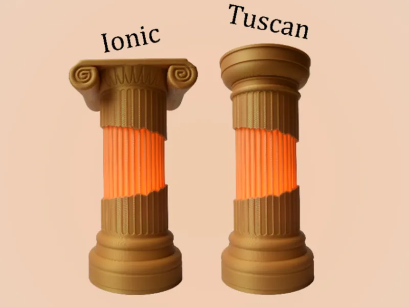 Greek column lamp