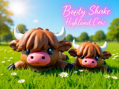 Highland Cow Articulated Flexi Fidget