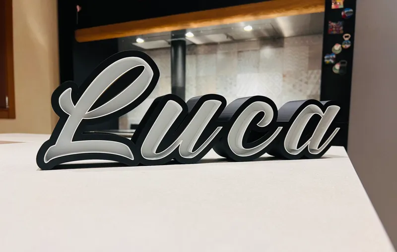 Scritta 3D Luca