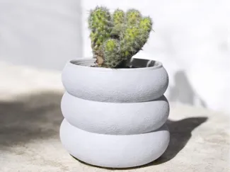 Maceta para cactus ondulada en 3 fases