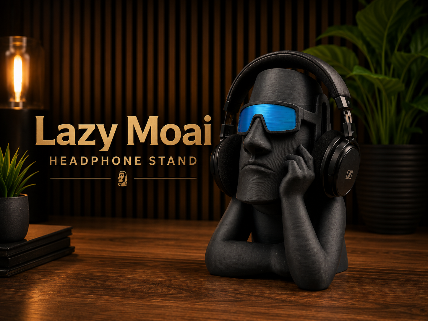 Lazy Moai Headphone Stand - 1
