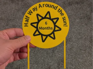 Half Way Around the Sun Cake Topper (6 months)