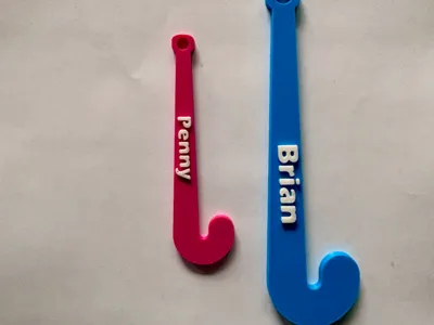 Field Hockey Keychain! (Name fully customizable)