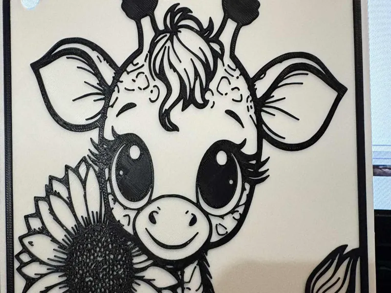 giraffe sunflower