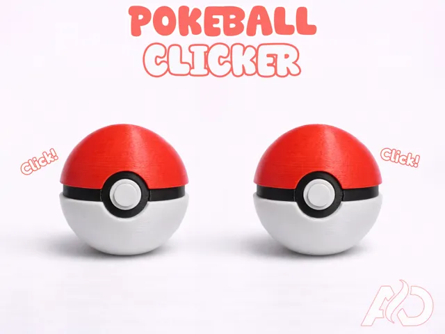 POKEBALL CLICKER - Free 3D Print Model - MakerWorld