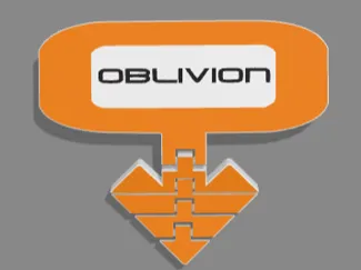 Alton Towers oblivion logo flexi fidget toy