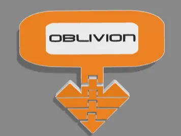 Alton Towers oblivion logo flexi fidget toy