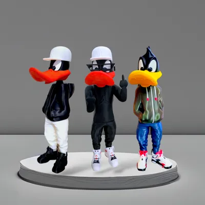 daffy Space Jam BendyFigs Daffy Duck Action Figure Set, 3 Pieces