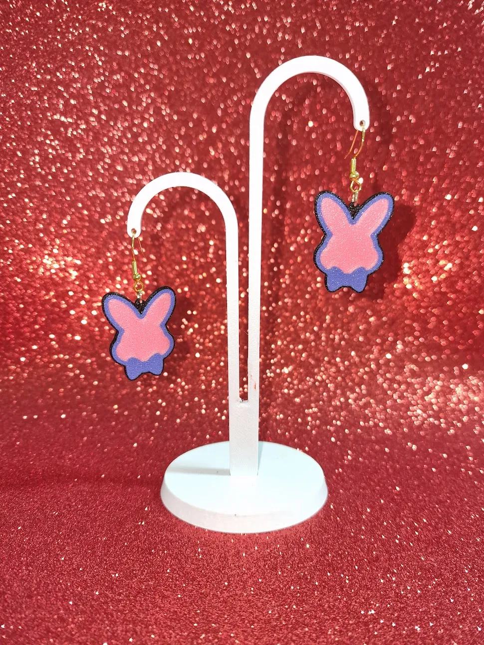 Elegant bunny earrings view 3