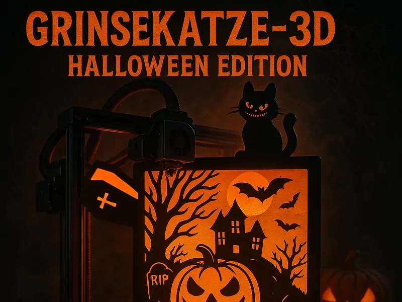 Happy Halloween Grinsekatze Lichtbox
