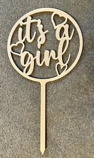 It's a girl cake topper