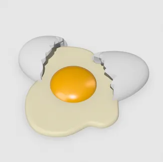 Broken Egg Fridge Magnet