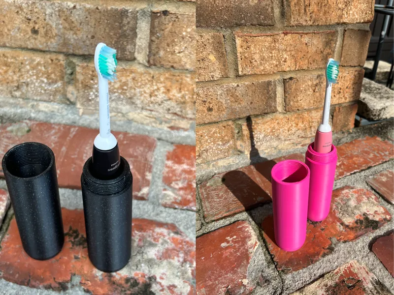 Threaded Toothbrush Travel Container