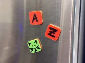 Fridge Flip - magnetic tile for daily reminders