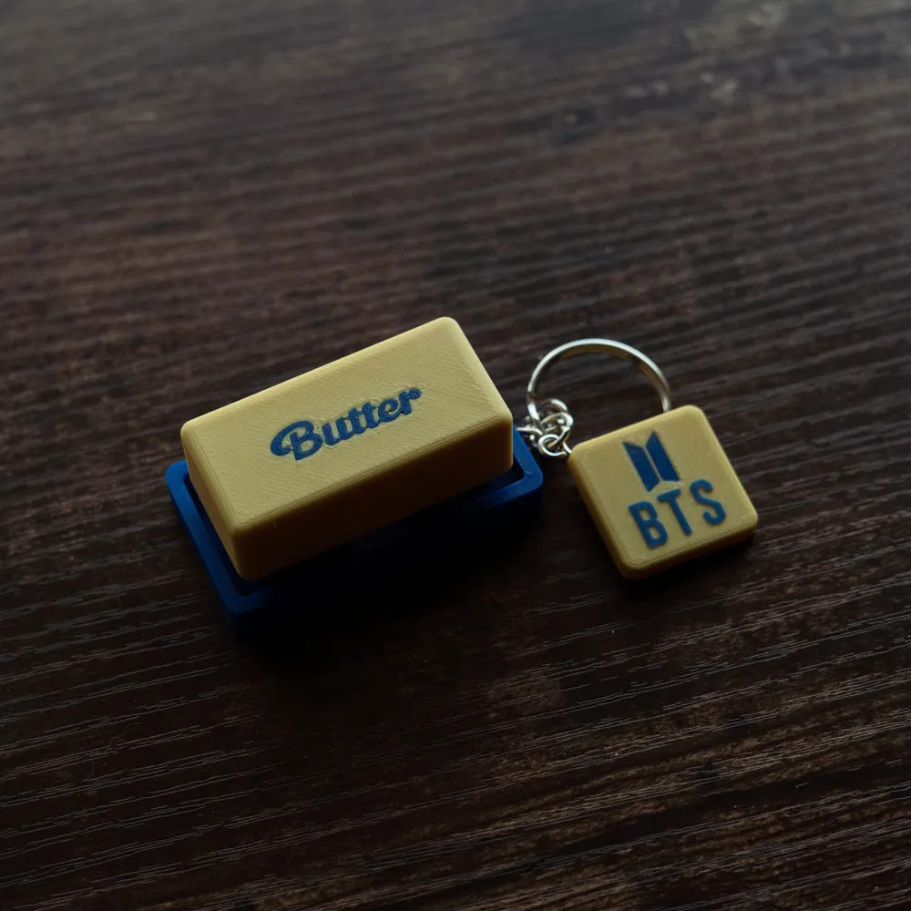 BTS Smooth Like Butter Keychain — Fidget Keycap - Free 3D Print Model ...
