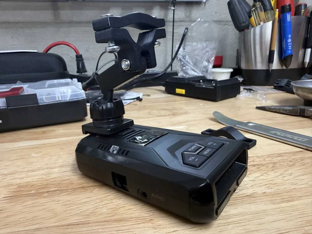 Uniden R3 Ram Mount Uniden Radar Detector Mirror Mount for R3 or DFR7 - Free 3D Print Model ...