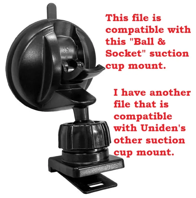 Uniden R3 Ram Mount Uniden Radar Detector Mirror Mount for R3 or DFR7 - Free 3D Print Model ...