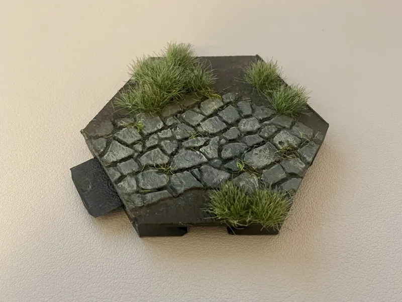 Hexagon Tile System for DnD: Curved path