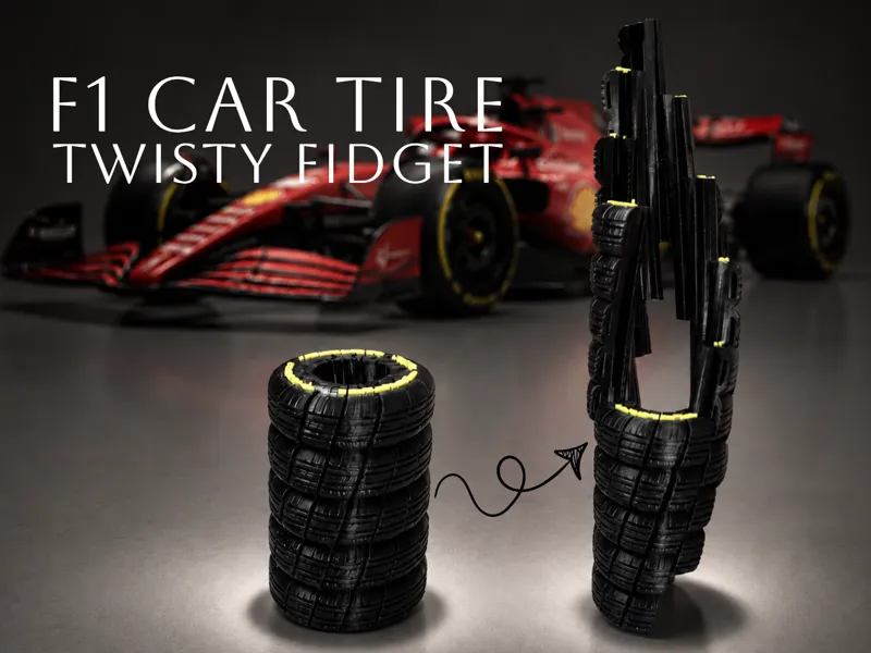 F1 Car Tire Stack Twisty Fidget Toy