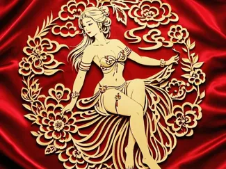花仙子-窗花剪纸