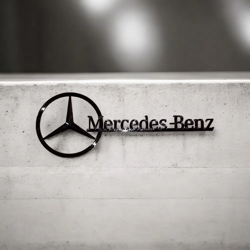 Mercedes Benz with lettering - Free 3D Print Model - MakerWorld