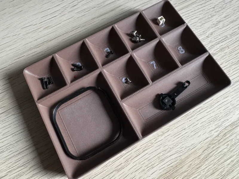 Gridfinity disassembly organizer / Screw order mat