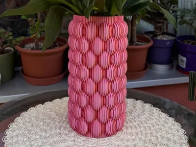 Bubble Sleeve Vase for Glass Insert (100x240mm)