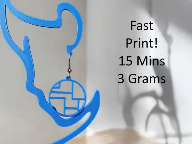 Modern Abstract Geometric Earrings
