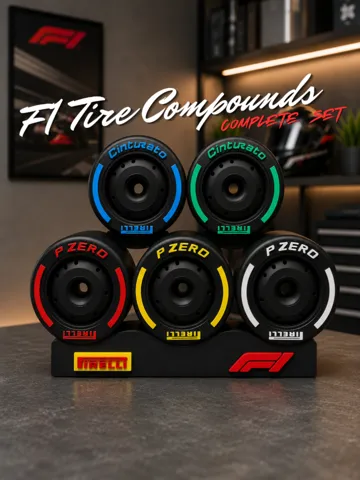 Letrero o emblema decorativo: F1 Tire Compounds – Complete 5 Tire Set — vista de referencia 2