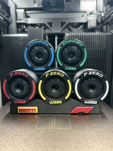 Letrero o emblema decorativo: F1 Tire Compounds – Complete 5 Tire Set — vista de referencia 3