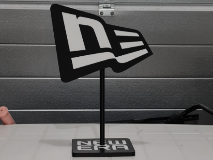décoration logo new era sur pied 3D model