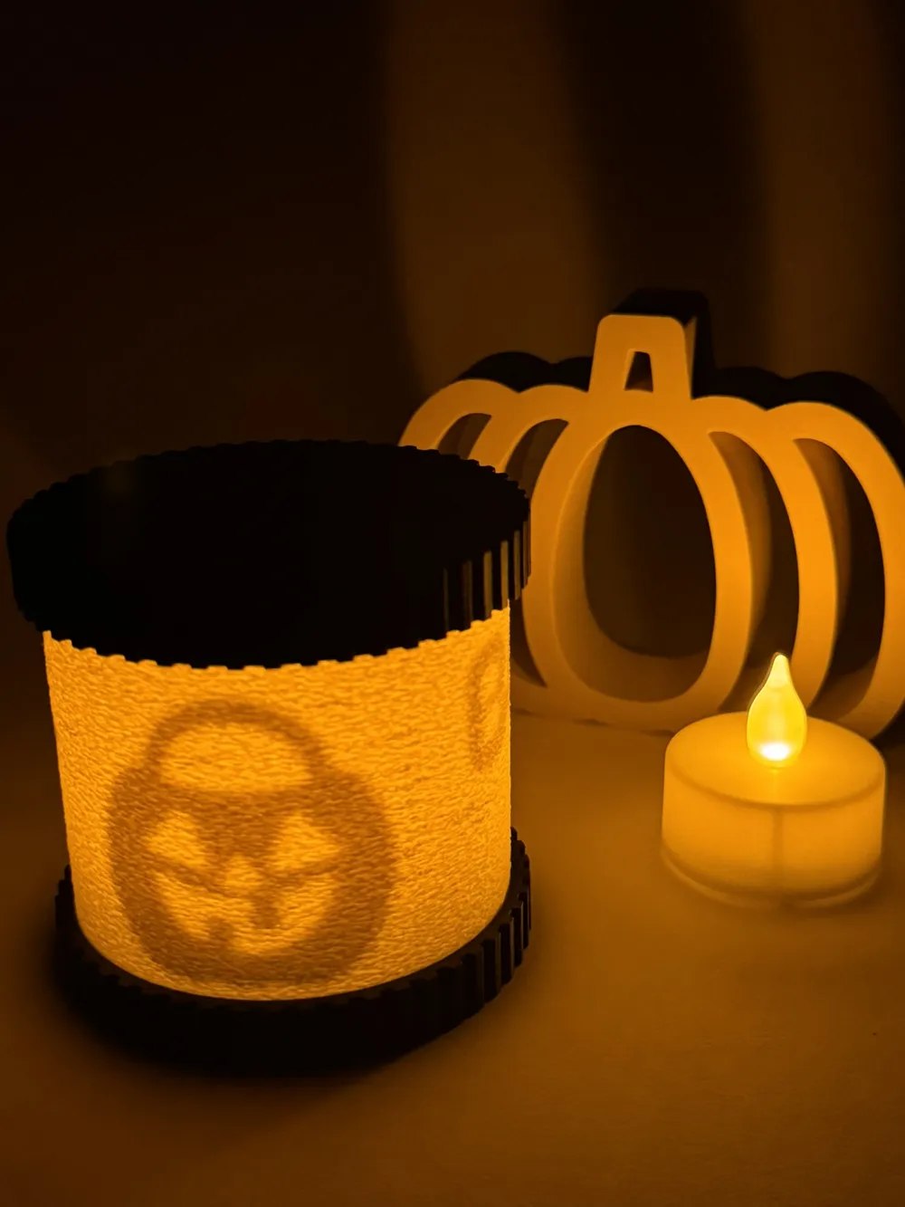 Tealight Halloween LED Lantern - Free 3D Print Model - MakerWorld