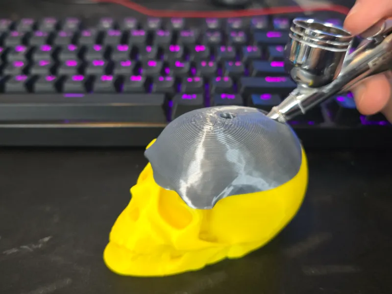 Mini Skull Air Brush Purge Pot