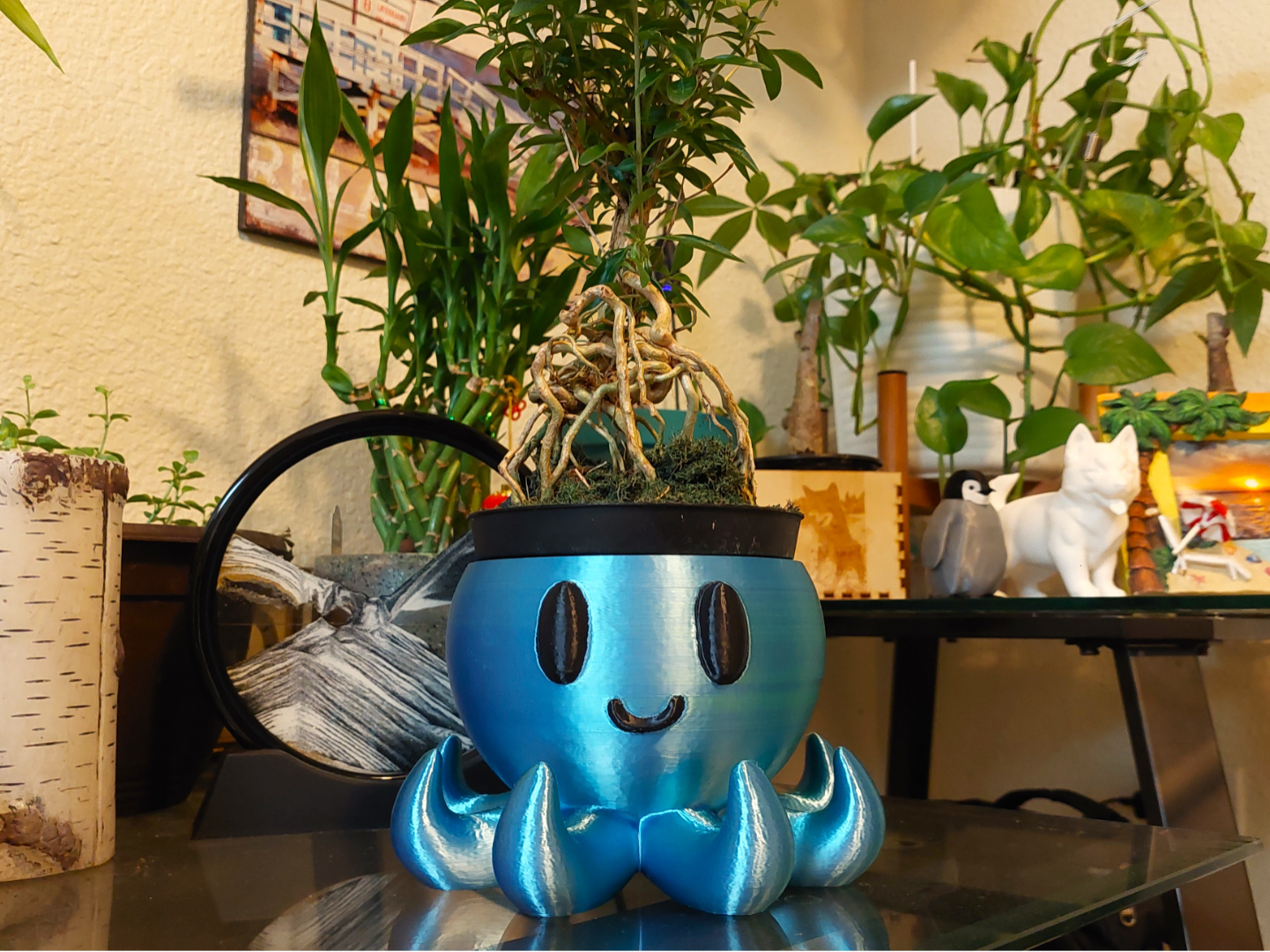 Bonsai Octopus Planter (With Drain Hole)