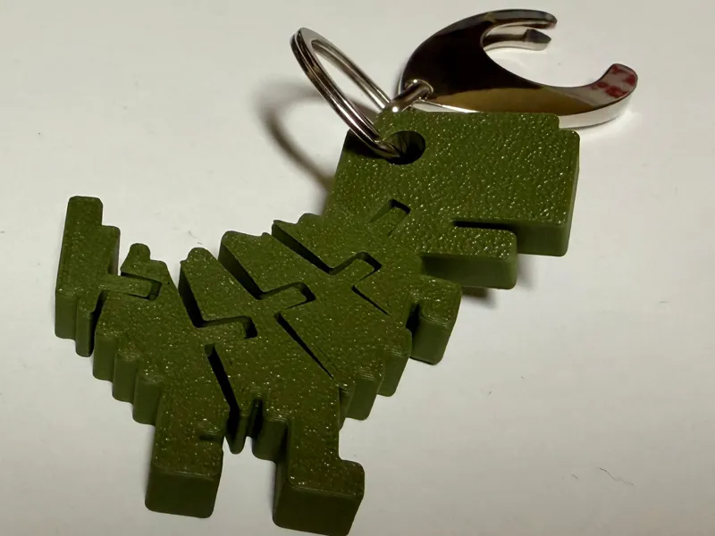 Chrome Dino Fidget Wiggle Keychain