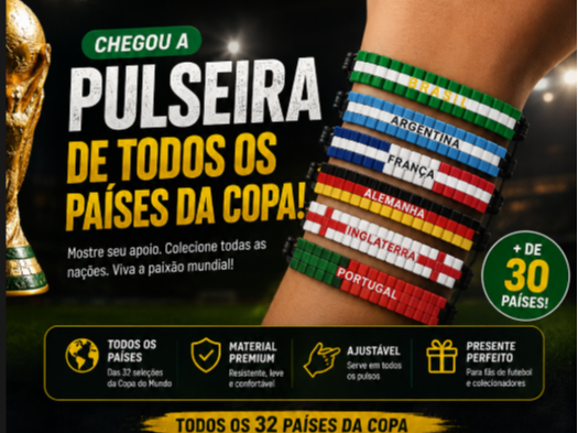 Pulseiras da Copa do Mundo-32 Países (Paramétrico)