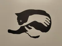 Déco murale silhouette de chat — photo 2